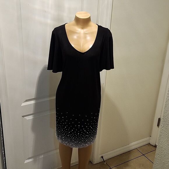 BRAND NEW MSK SHORT SLEEVE BEADED SHIFT DRESS - PLUS - Picture 4 of 16